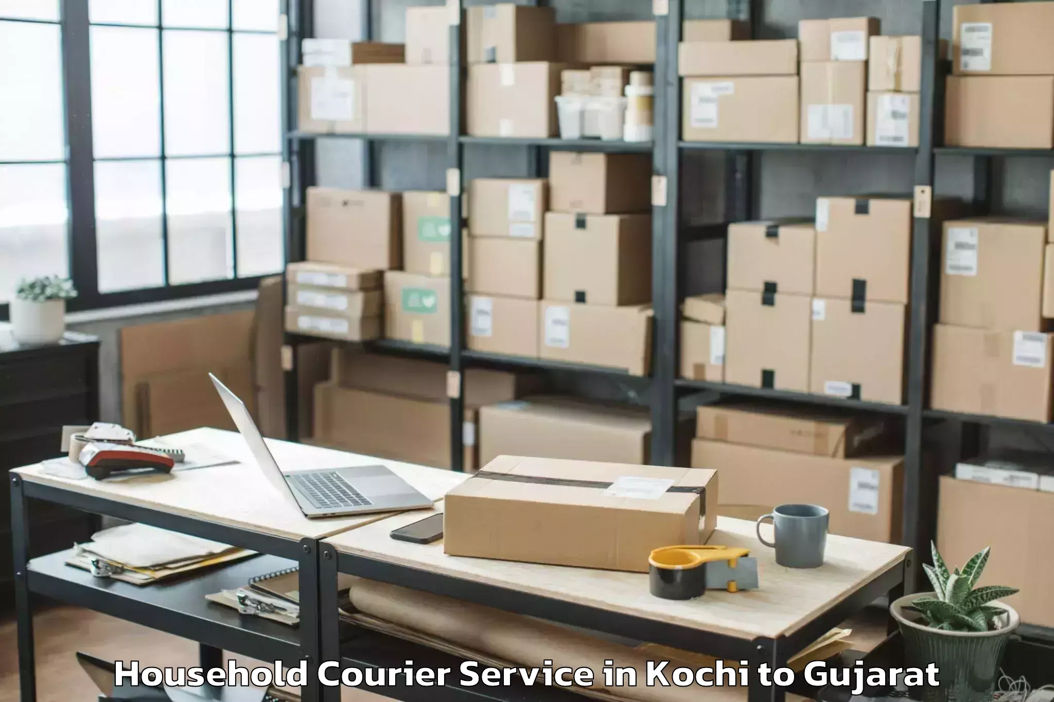 Hassle-Free Kochi to Damnagar Household Courier